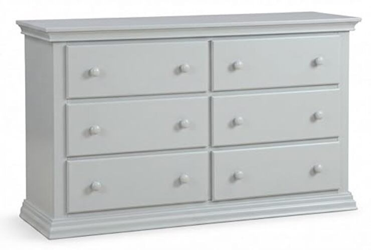 Universal 6‑Drawer Hardwood Double Dresser, Fully Assemble