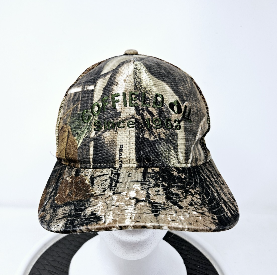 VINTAGE Realtree Camo Mesh Snapback Hat Y2K Hunting Outdoors