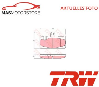 SATZ BREMSBELÄGE BREMSKLÖTZE HINTEN TRW GDB3323 A NEU OE QUALITÄT
