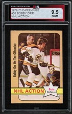 1972 73 OPC O-Pee-Chee #58 Bobby Orr NHL Action KSA 9.5 NGM HOF