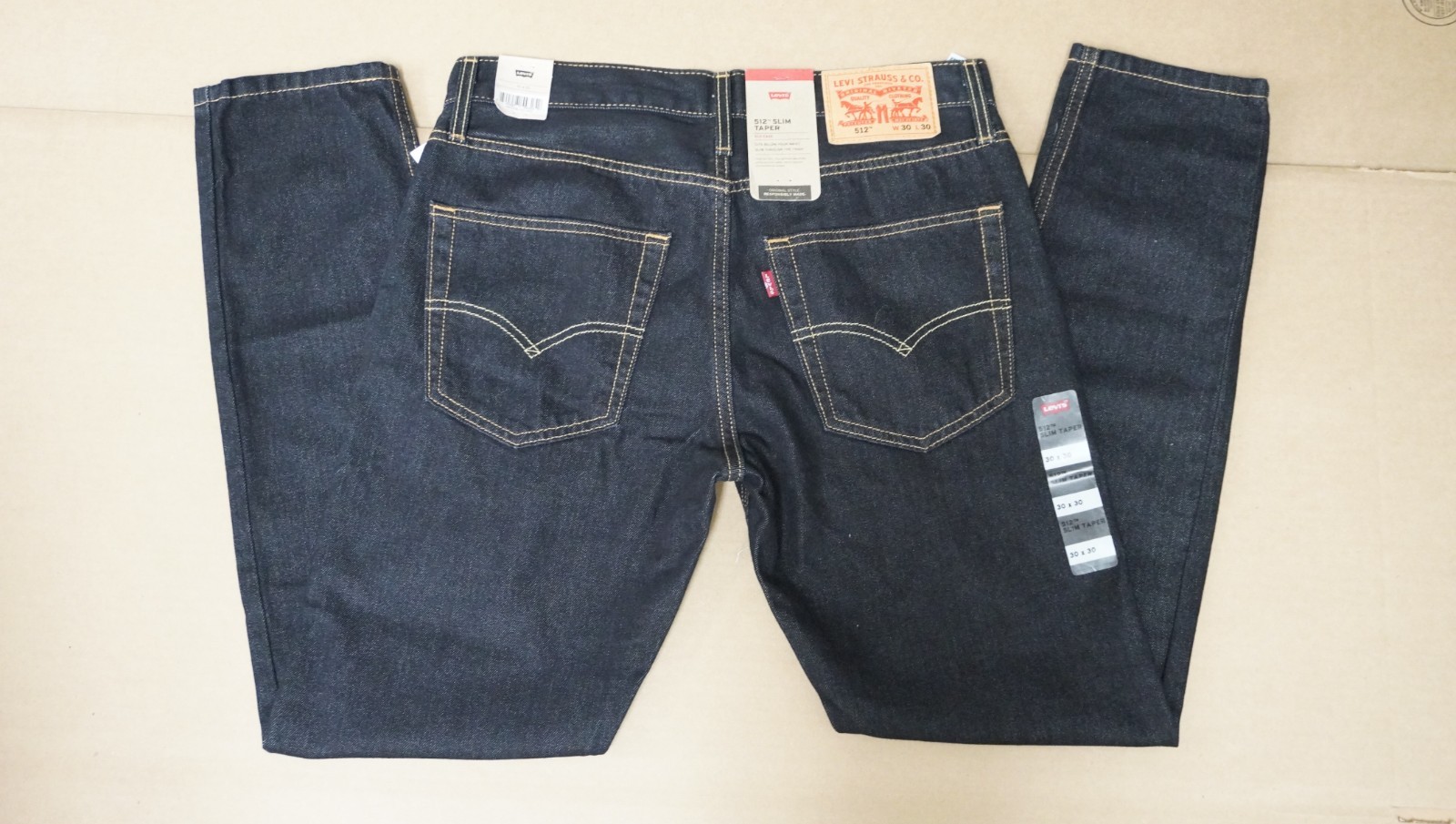 Levis 512 Mens Slim Taper Fit Stretch Blue Jeans 30x30