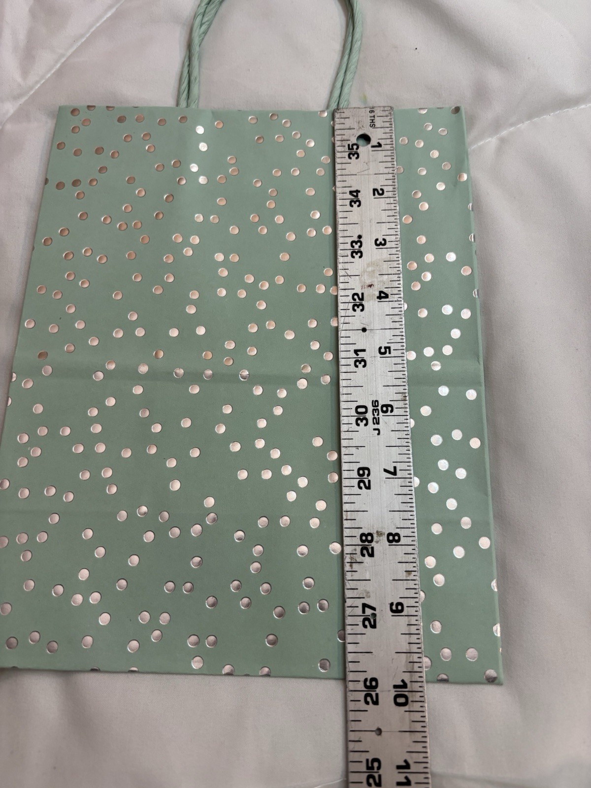 6 Silver Foil Dots Gift Bags - Spritz: Polka Dot Paper 8x10