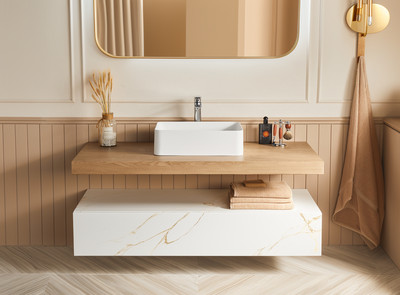 20'' x 14'' Solid Surface Vessel Bathroom Sink Basin in Matte White