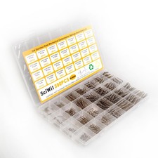 SciWil 390-Piece Compression Spring Assortment 0.3-0.8mm, stainless steel