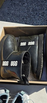 UGG Classic Clear Mini waterproof boots featuring a transparent upper Plush Int.