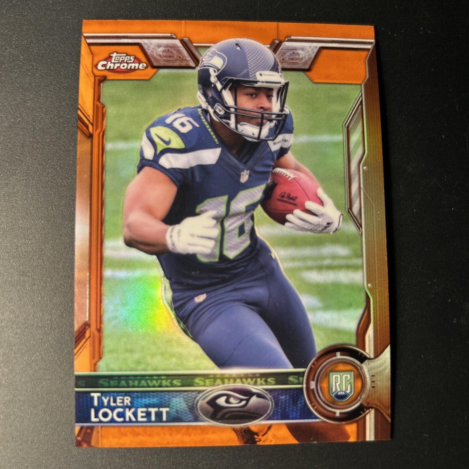 2015 Topps Chrome Tyler Lockett Seahawks Orange Refractor Rookie Card #178; Mint