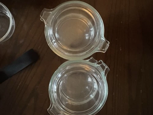 Vintage Pyrex 018 Clear Glass Bowl 10 oz Baking Casserole Dish With Lid USA!