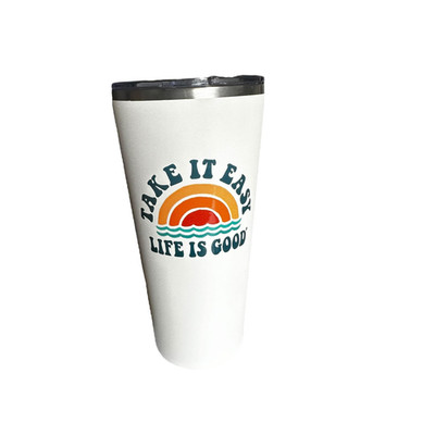 Life is Good ''Take It Easy'' Travel Double Wall Hot/Cold Mug, NWOT