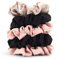 5pcs Vintage Fashion Satin Hair Bands for Women and Girls