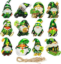 St. Patrick'S Day Ornaments for Tree Irish Clover Hanging Ornament Lucky Gnome O