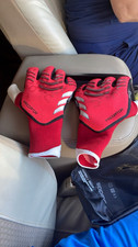 adidas Predator Pro Fingersave Goalkeeper Gloves Size 7 Red/White/Black