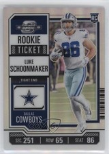 2023 Panini Contenders Optic Rookie Ticket Silver Prizm Luke Schoonmaker 1cw4
