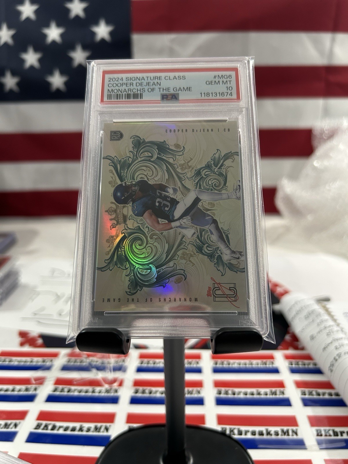 2024 TOPPS SIGNATURE CLASS MONARCHS OF THE GAME MG6 COOPER DEJEAN PSA 10 SSP