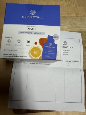 Cymbiotika Liposomal NAD+ Healthy Aging + Longevity, 26 Packets Exp 03/27