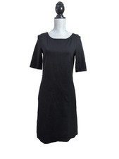 Talbots Shift Dress Womens 4 Black Pullover Minimalist Preppy Career Capsule