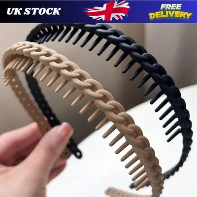 Anti-Slip Teeth Headband Women Girls Curved Hair Clip Comb Styling Tool Accessor