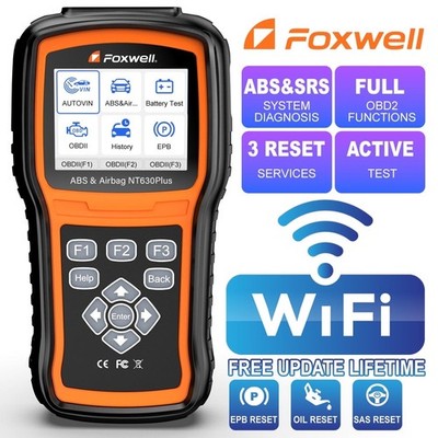 Foxwell Nt630 Plus Auto ABS Bleeding SRS SAS Reset OBD2 Scanner Diagnostic Tool