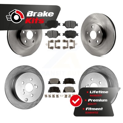 Front And Rear Drilled Disc Rotors Ceramic Brake Pads For 2005 - 2010 Scion TC - Foto 7