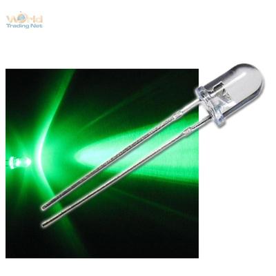 50 LEDs 5mm wasserklar GRÜN BLINKEND FLASHING VERTE
