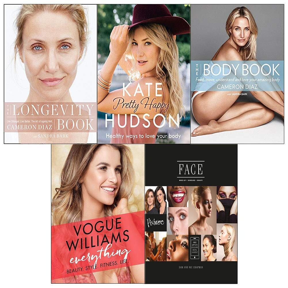 the body book,the longevity book,everything beauty style,face, pretty 5 Books