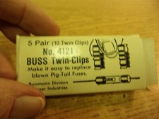 NEW Buss Twin Clips 4121, Lot of 10  FREE SHIPPING 
