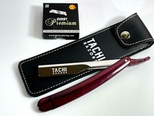 Navajas De Afeitar De Barbero Profesional Acero Inoxidable Estuche De Cuero 100B