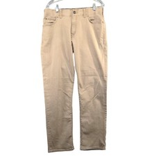 Lee Men's Extreme Motion Straight Fit Tapered Leg Jeans 34x32 Tan 5-Pocket