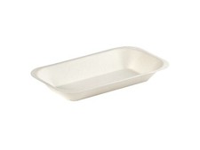 Chip Food Tray Compostable Biodegradable No1 Open Food Trays Bagasse No 1 x 50