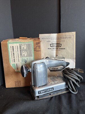 Vintage Sears Craftsman Dual Motion Sander 315.22462 - Metal Corded w/ Box