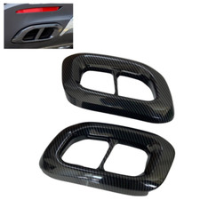 Carbon Fiber Print Exhaust Tip Plastic Cover Fits 20-25 X253 W167 GLC GLE GLS