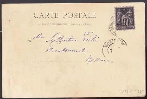 CONQUES Vallée Aveyron CPA VORLÄUFER geschrieben an Albertine Piche gestempelt 16-3-1901 - Bild 2 von 2