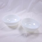 Two Small Fire King Milk Glass Berry Bowls