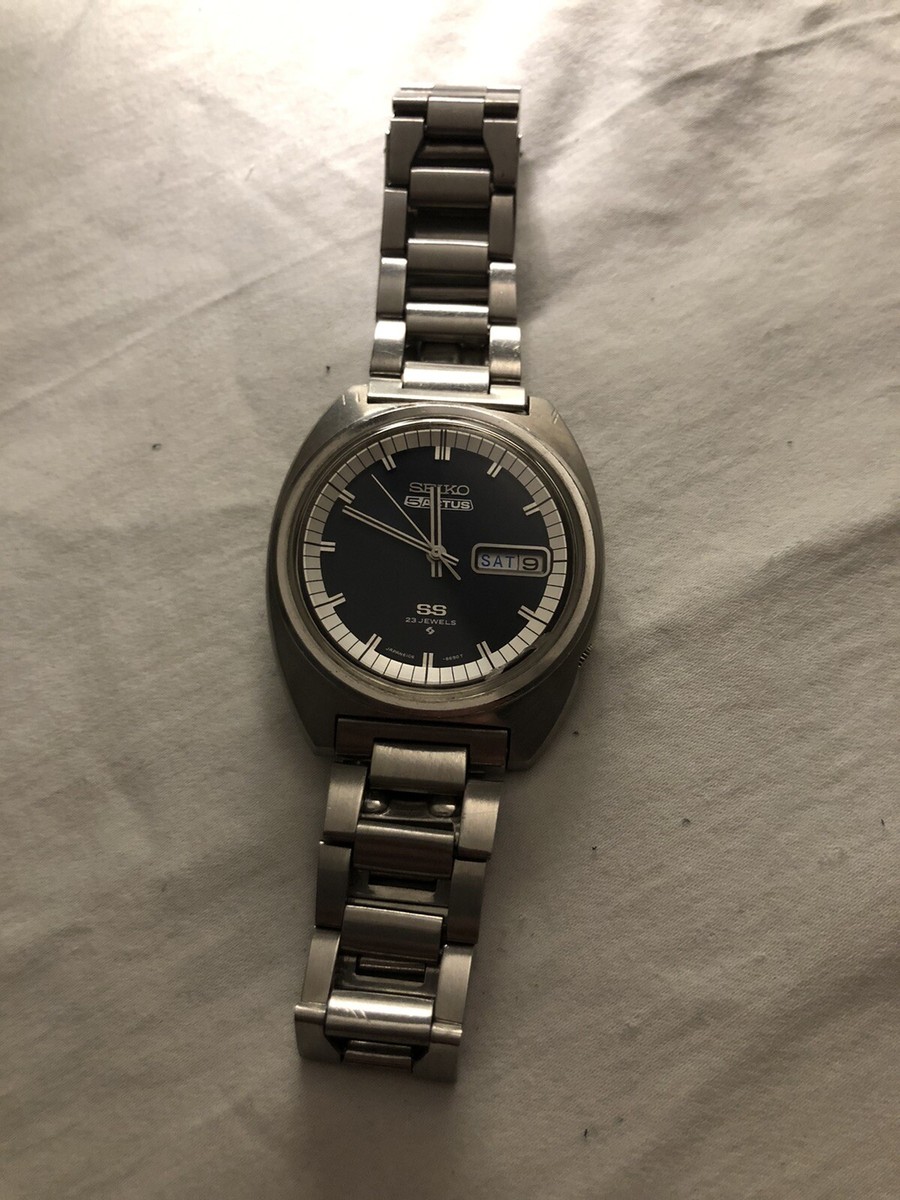 Seiko 5 Actus 6106-8420 Automatic 23 Jewels Blue Dial Original