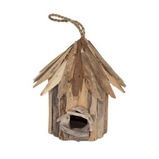 Deko Vogelhaus Vogel Nistkasten Vogelnest aus Treibholz natur 25x25x25 cm NEU