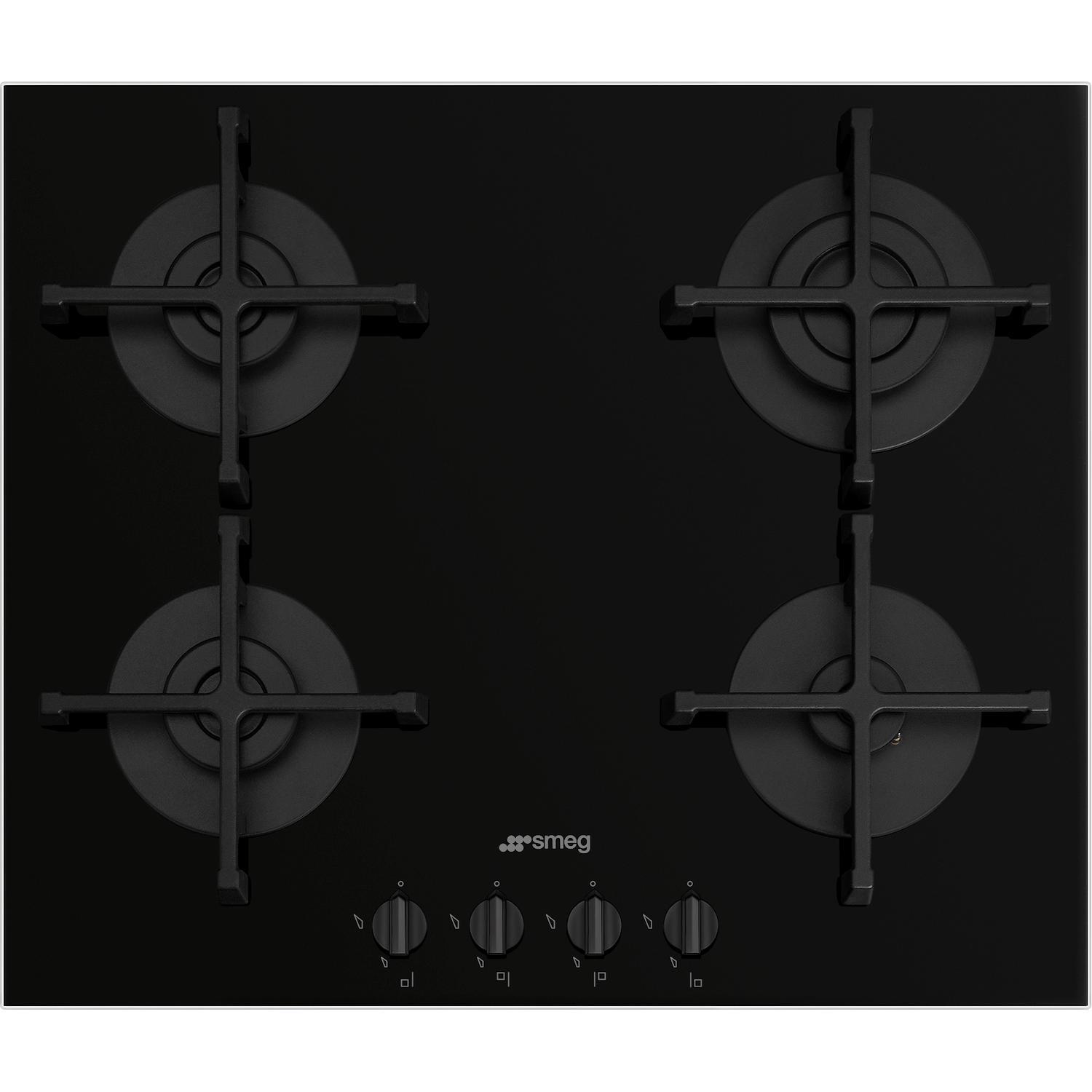 Piano cottura a gas Smeg PV264B nero