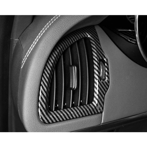 For Kia Stinger 2018-2023 Carbon Fiber Dashboard Side Air Vent Outlet Cover Trim - Foto 1 di 16