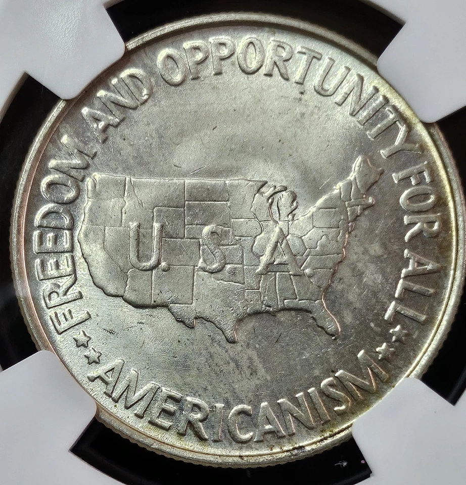 1954-P Washington- Carver Silver Half Dollar- NGC Graded MS 65 Lustrous Specimen - Image 4 of 4