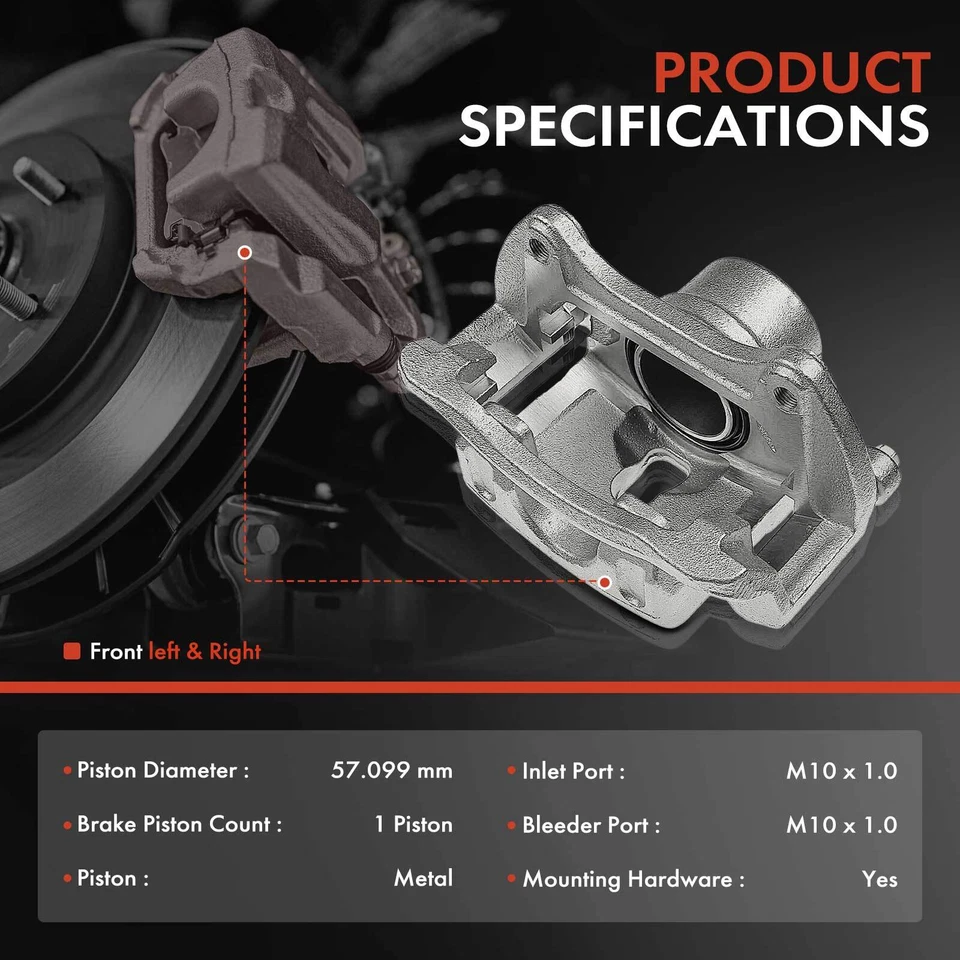 2 шт суппорта переднего тормоза с кронштейном для Hyundai Veloster 2013-2017 Kia Forte Forte5 - Изображение 2 из 4