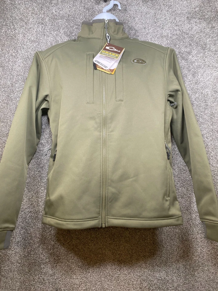 DRAKE Men's Small Windproof Softshell Kalamata Olive Jacket - Image 2 of 4