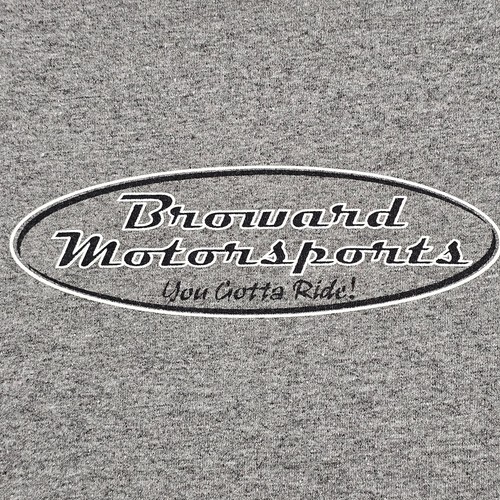Broward Motorsports graues kurzärmliges T-Shirt Baumwollmischung Größe Herren XL - Bild 3 von 8