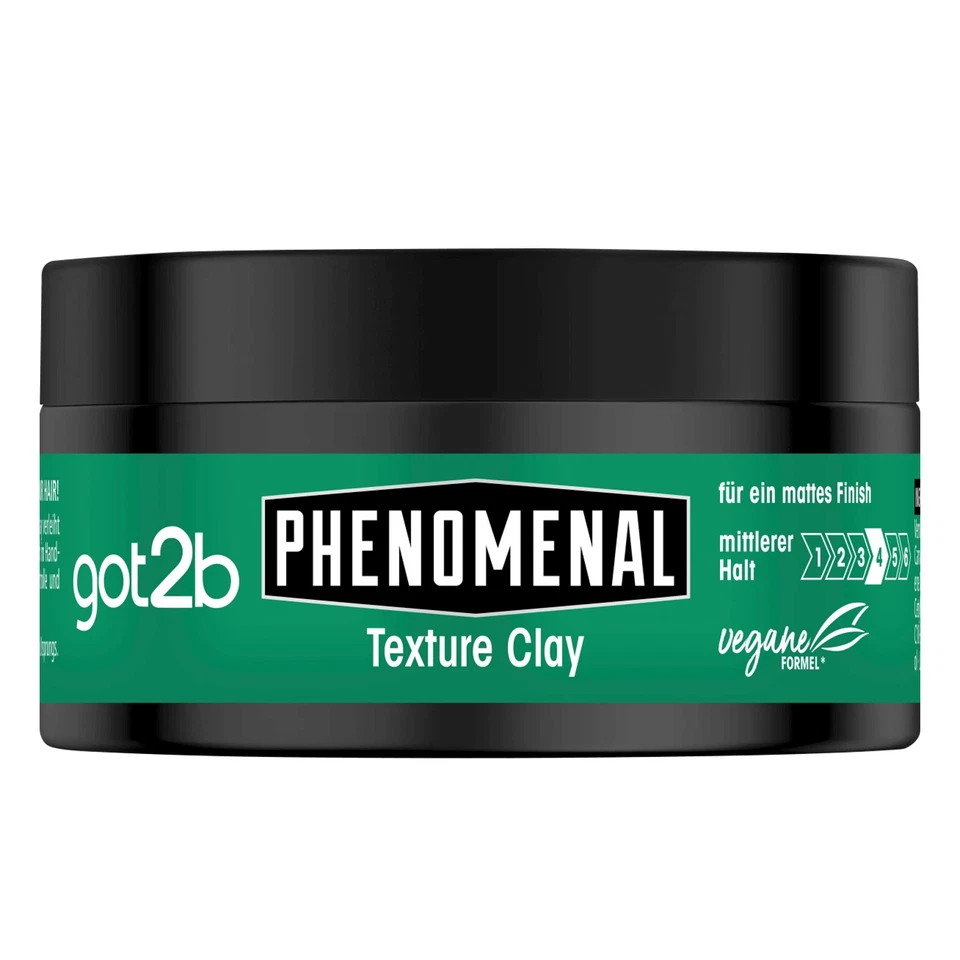 6x 100ml Schwarzkopf got2b phenomenal Mann O Mann Texture Clay Matt Effekt - Bild 3 von 3