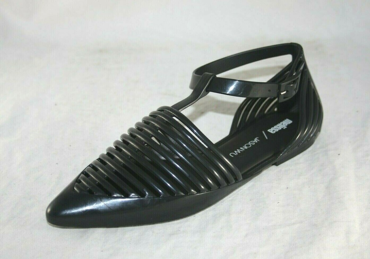 32513 MELISSA KATE+JASON WU 51534 BLACK FLAT SANDAL | eBay