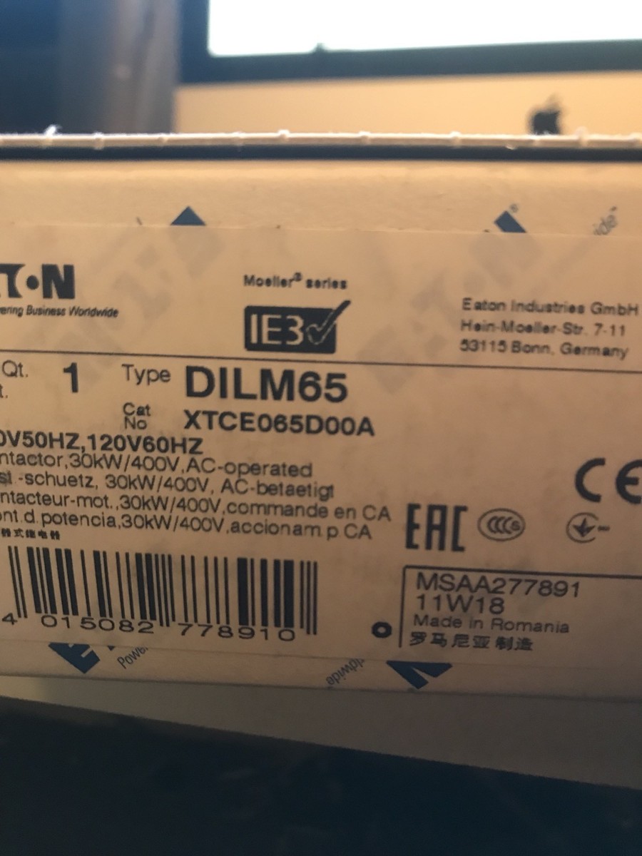 ACコンタクタ DILM65 XTCE065D 230V RDC24V(DILM 65 110V 50HZ