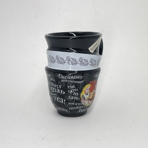 Disney Alice in Wonderland Mad Hatter Drink Me Triple Stacked Black Tea Mug Cup - Picture 5 of 10