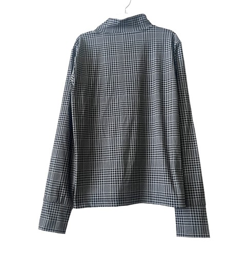 Loft Lou & Grey Softsculpt 1/4 Zip Top Houndstooth Size XL Black and Gray - Picture 5 of 10