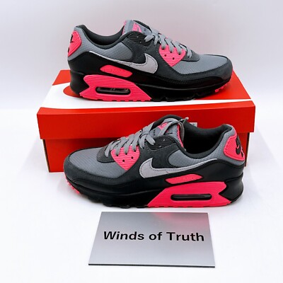 Nike Air Max 90 DM0029-010 Cool Grey Hyper Pink Black Men's Shoes US3-18  New