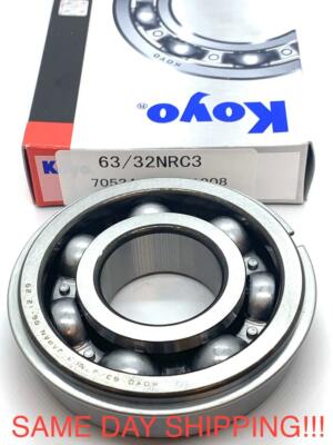 KOYO JAPAN 63/32 NR C3 BALL BEARING, OPEN TYPE + SNAP RING