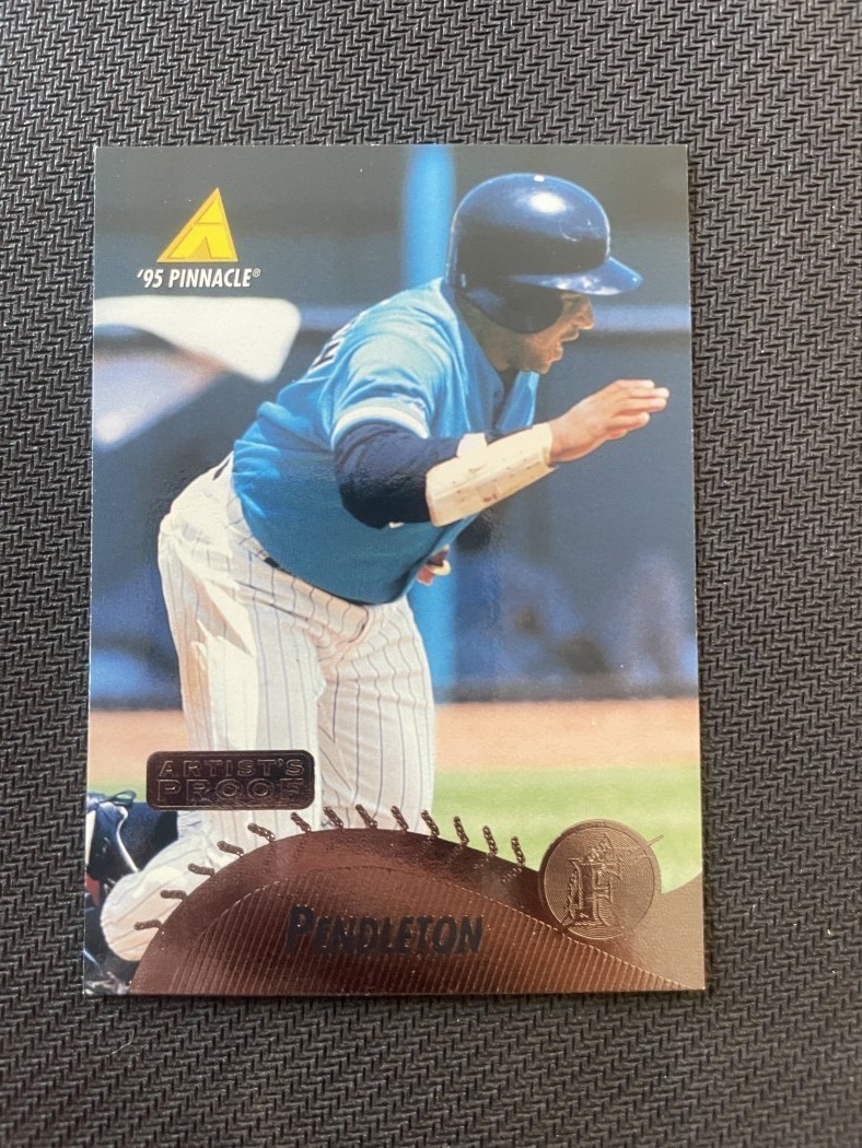 Terry Pendleton 1995 Pinnacle Stamped Artist Proof Marlins #404