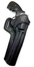 For 8" COLT ANACONDA 44, Right Hand Black Leather Open Top Belt Holster