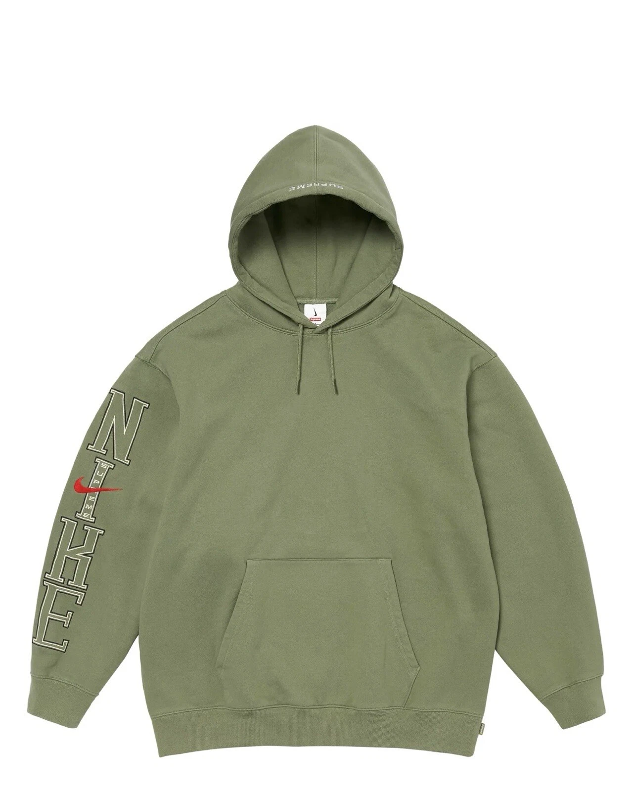 Sweat à capuche Supreme Nike taille S olive SS24 Supreme New York 2024 neuf DS